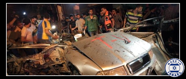 Gaza_coche_TV_alcanzado__ISMPalestine